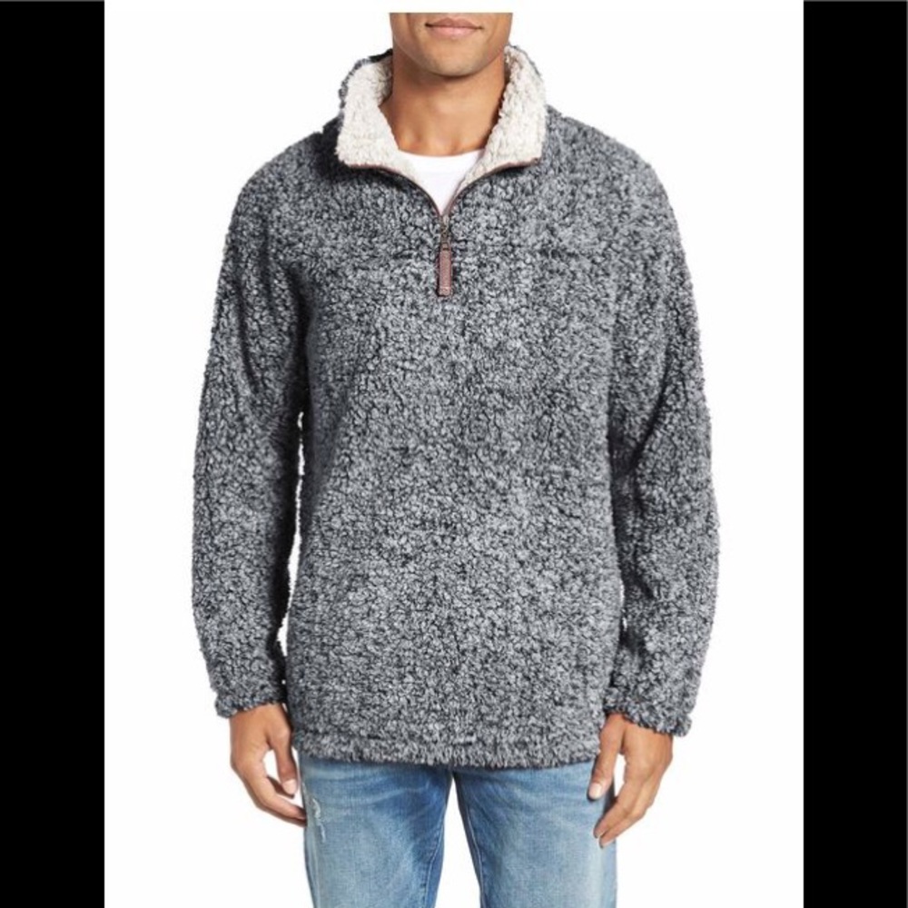PAAZA Mens 1/4 Zip Fleece Pullover Frosty Sweater